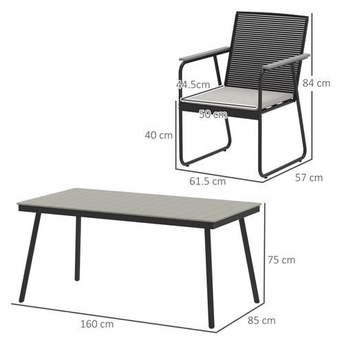 6-Seater Rattan Garden Dining Set with Cushions - Stylish Comfort