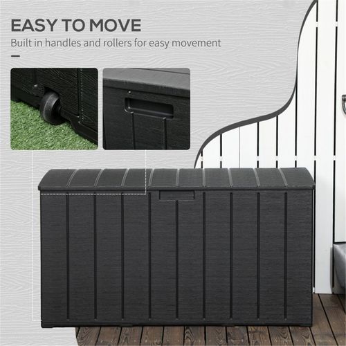 Ultimate 366L Rolling Outdoor Storage Box - Durable & Easy-Move Design