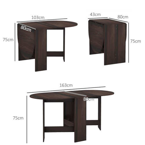 Drop Leaf Oval Kitchen Table - Perfect for Cozy Dining Spaces