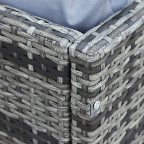 4-Piece Rattan Patio Furniture Set with Cushions & Storage Trunk