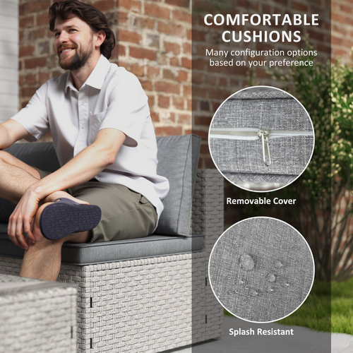7-Piece Rattan Garden Furniture Set: Stylish & Comfy Outdoor Oasis