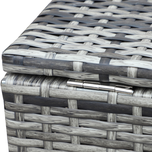 4-Piece Rattan Patio Furniture Set with Cushions & Storage Trunk
