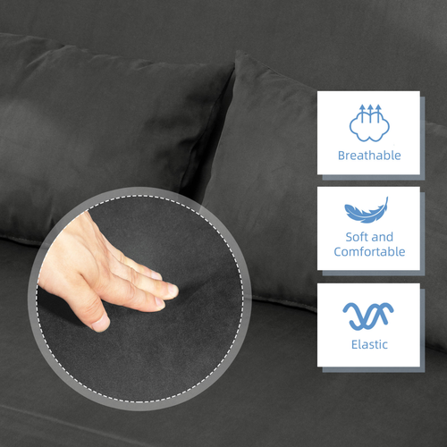 Stylish Convertible Sofa Bed - Transformable Comfort with Pillows