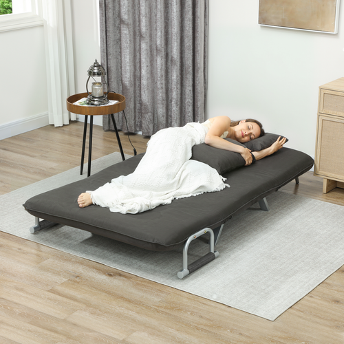 Stylish Convertible Sofa Bed - Transformable Comfort with Pillows