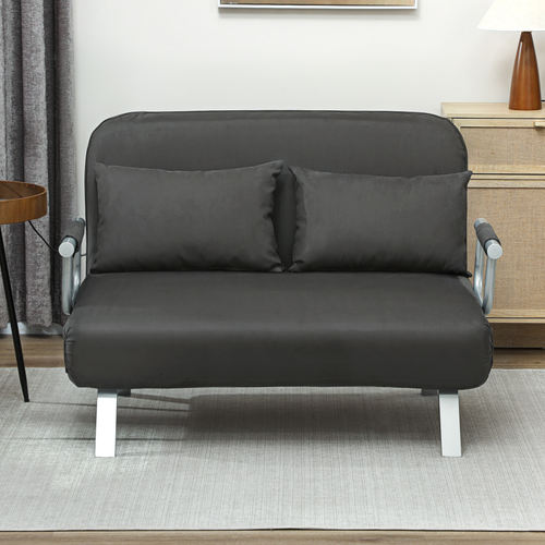 Stylish Convertible Sofa Bed - Transformable Comfort with Pillows