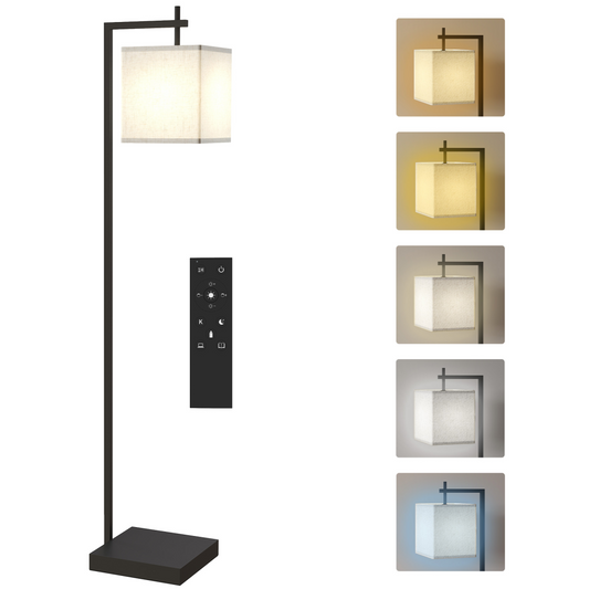 66" Stylish LED Floor Lamp with Remote & 10 Adjustable Brightness Levels