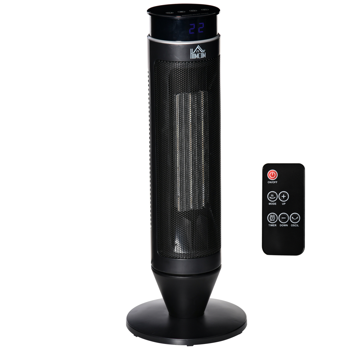 Smart Ceramic Oscillating Space Heater - Remote Control & 8-Hour Timer