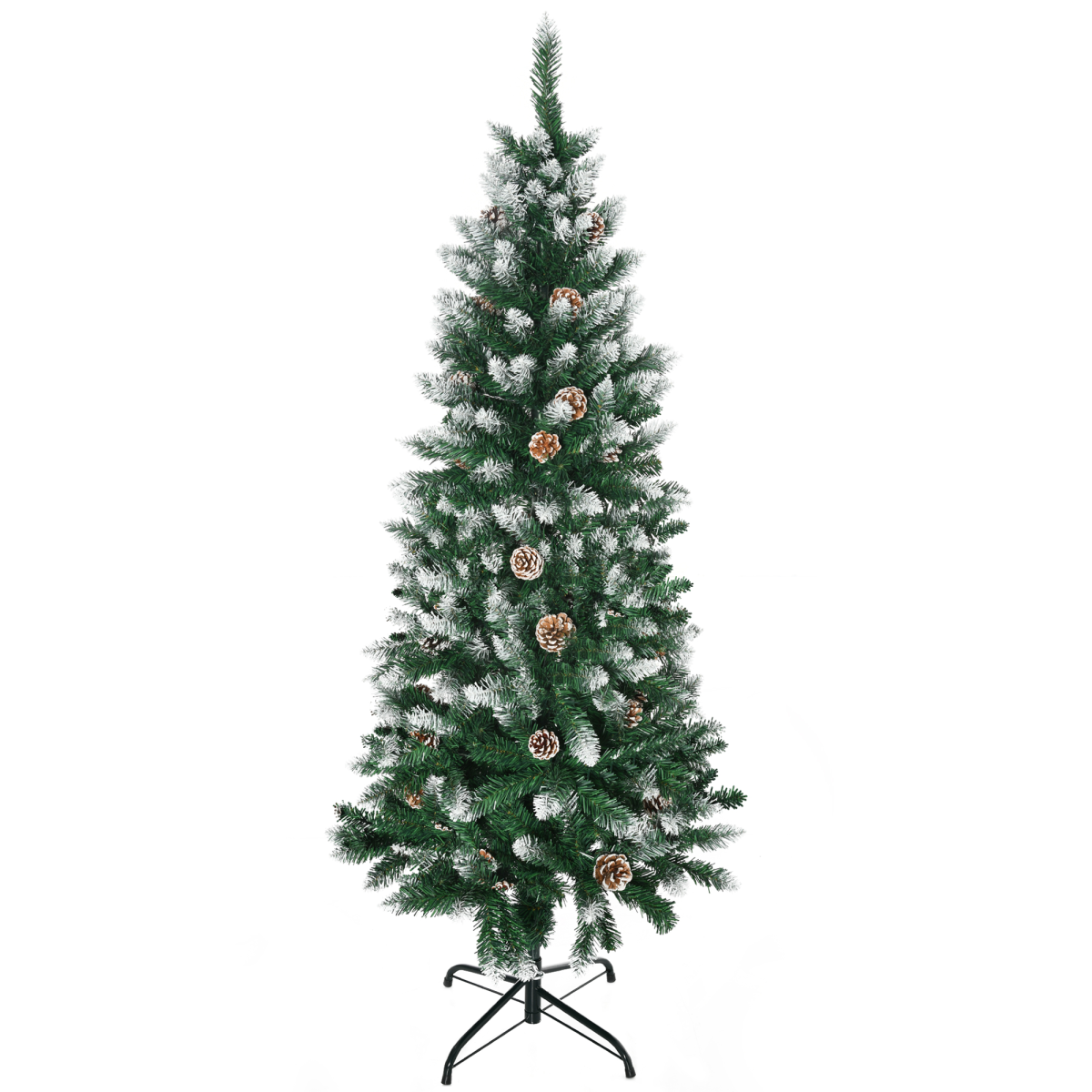 5ft Snow Artificial Christmas Tree with Pine Cones - Festive Home Decor