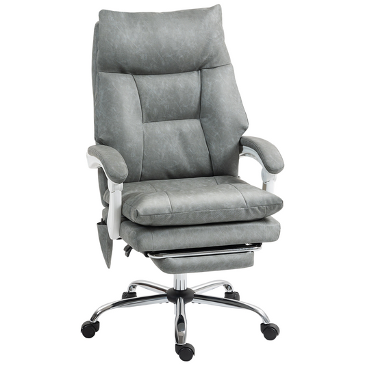 Ergonomic Office Chair with Adjustable Lumbar Support & Reclining Footrest