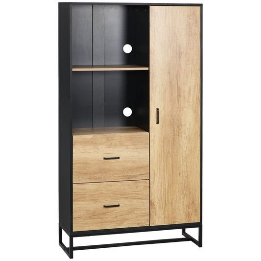 Stylish 160cm Kitchen Cupboard & Microwave Stand with Smart Storage Solutions