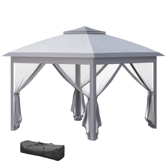 Three-Height Pop-Up Gazebo with 116 sq ft Shade & Carry Bag