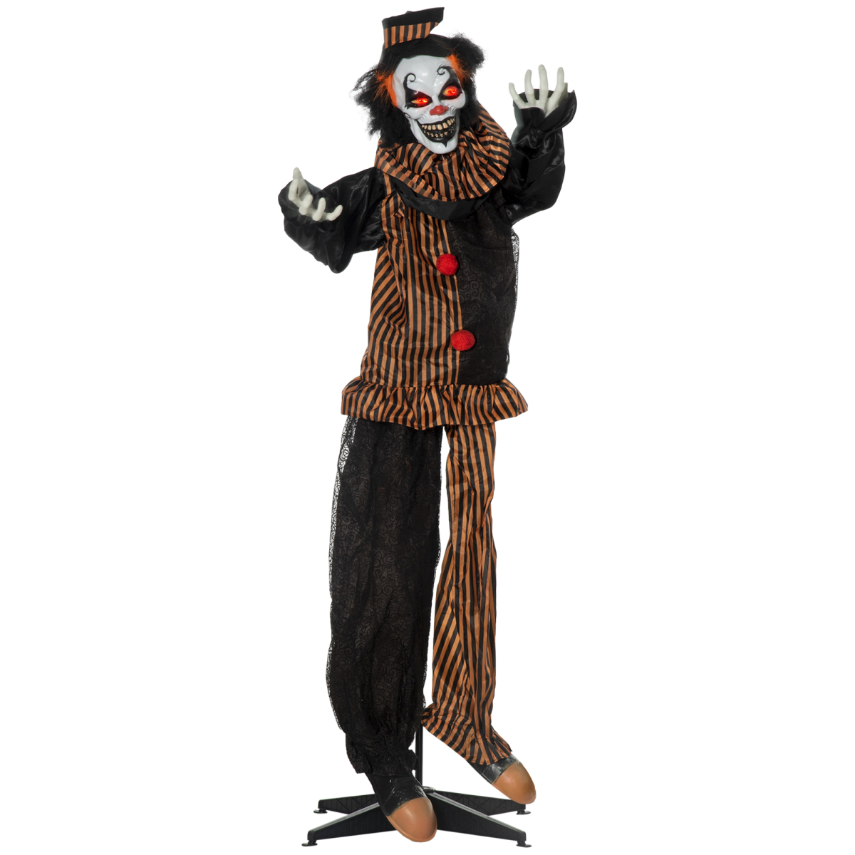 67-Inch Outdoor Life-Size Talking Circus Clown with Light-Up Eyes