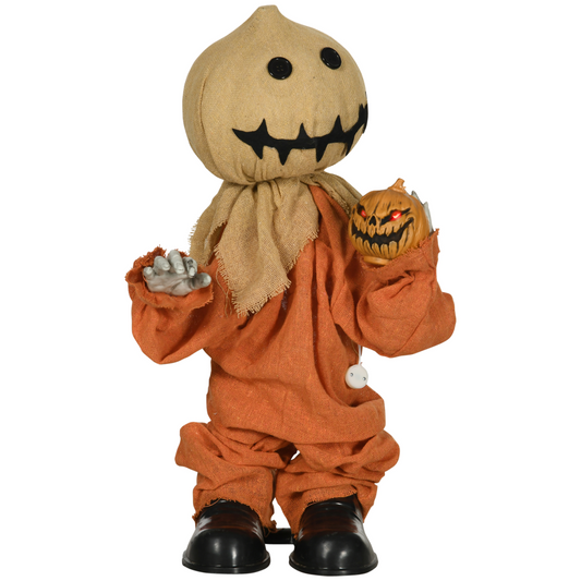 80cm Outdoor Halloween Witch Prop with Light-Up Eyes (Battery-Operated)