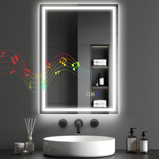 Smart Bluetooth Bathroom Mirror: Illuminating & Music-Ready with LED Touch Control
