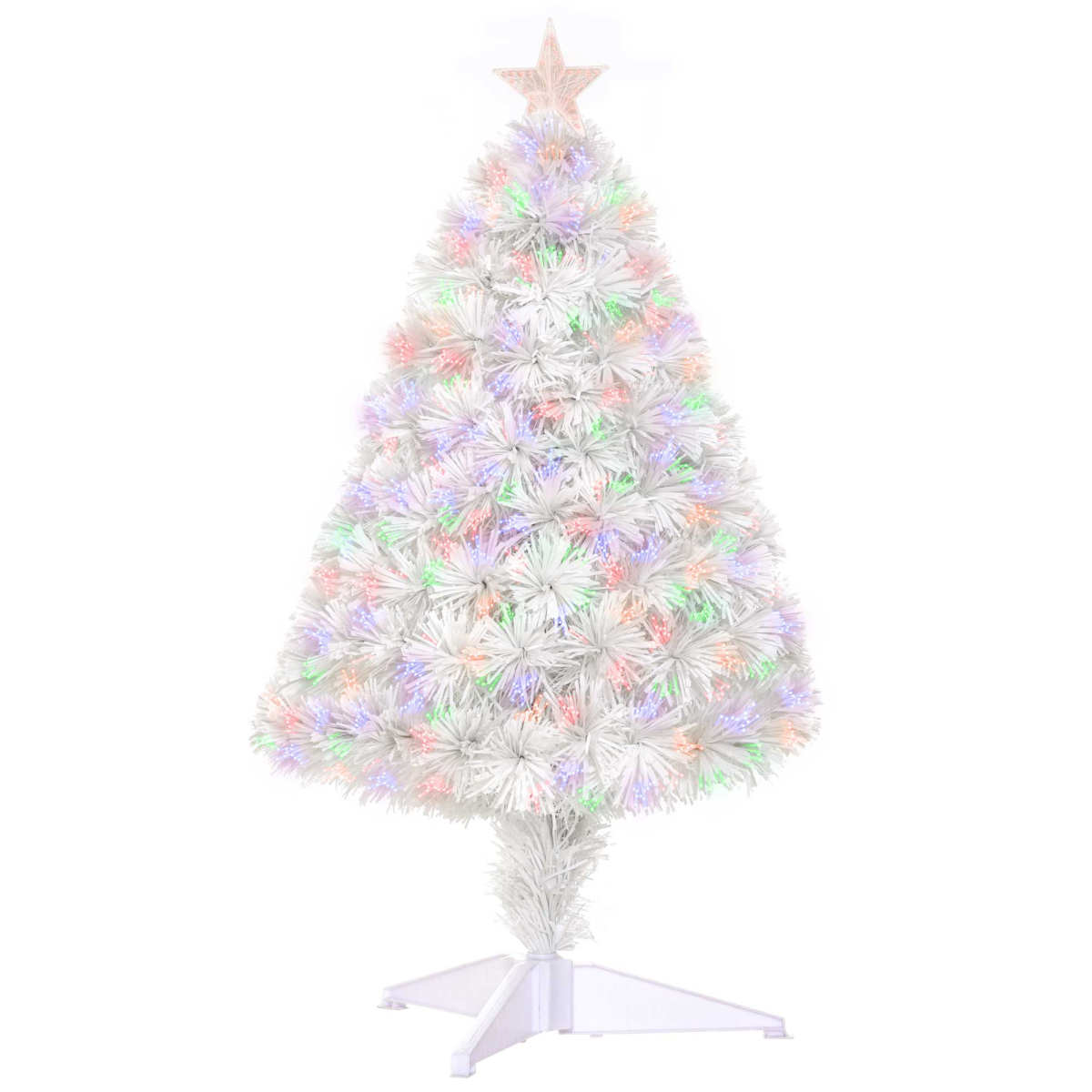 2.5ft Prelit Tabletop Christmas Tree with Fibre Optic Lights & Star