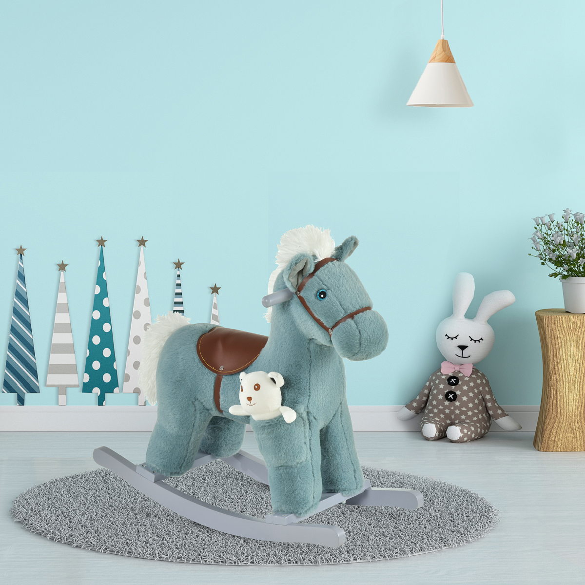 Kids Rocking Horse: Timeless Wooden Ride-On Toy for Safe Fun