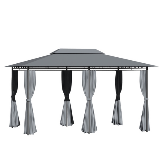 Spacious 2-Tier Patio Gazebo Shade & Style for Backyard Gatherings