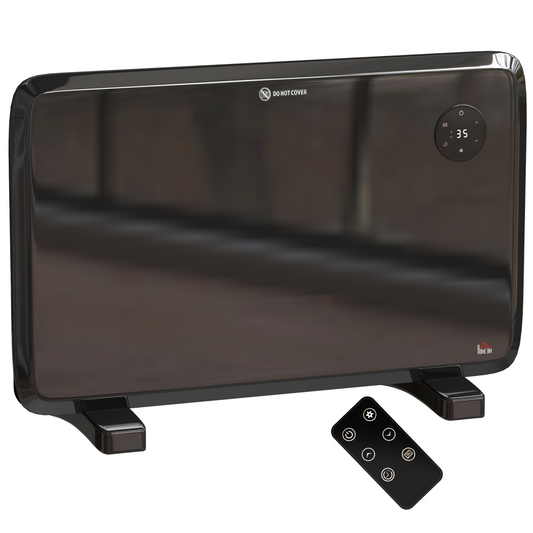 Slim Electric Heater: Quiet, Stylish, and Adjustable Warmth with Remote
