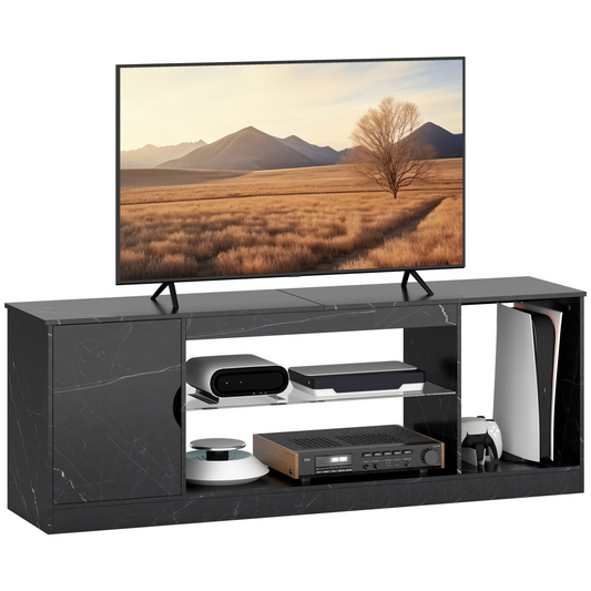 Chic Marble Effect TV Stand for 55" TVs - Stylish & Functional Design