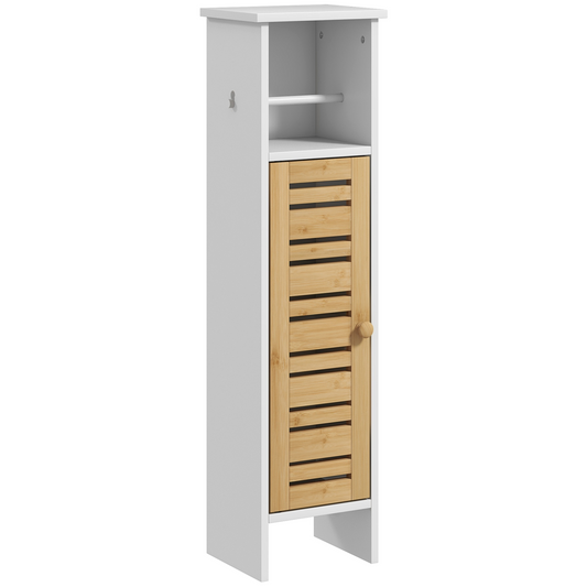 Slim Bathroom Cabinet: Stylish Space Saver with Adjustable Shelves