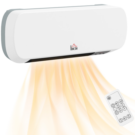 Wall-Mounted Electric Heater with Timer & Overheat Protection