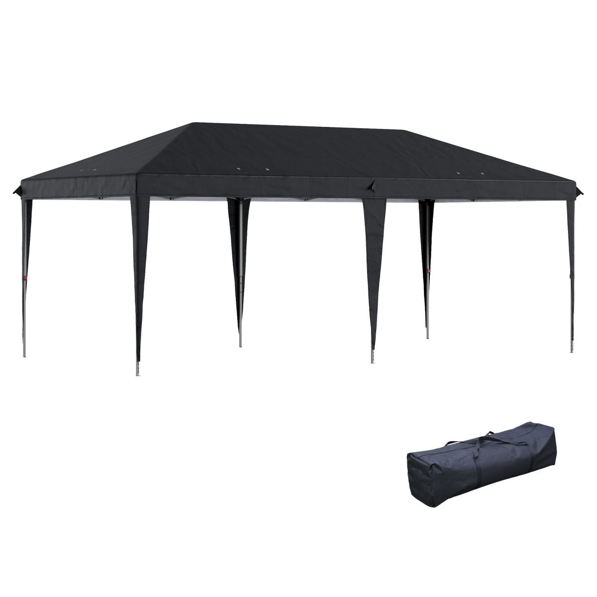 3x6m Pop-Up Gazebo with Adjustable Steel Frame, Heavy-Duty Canopy