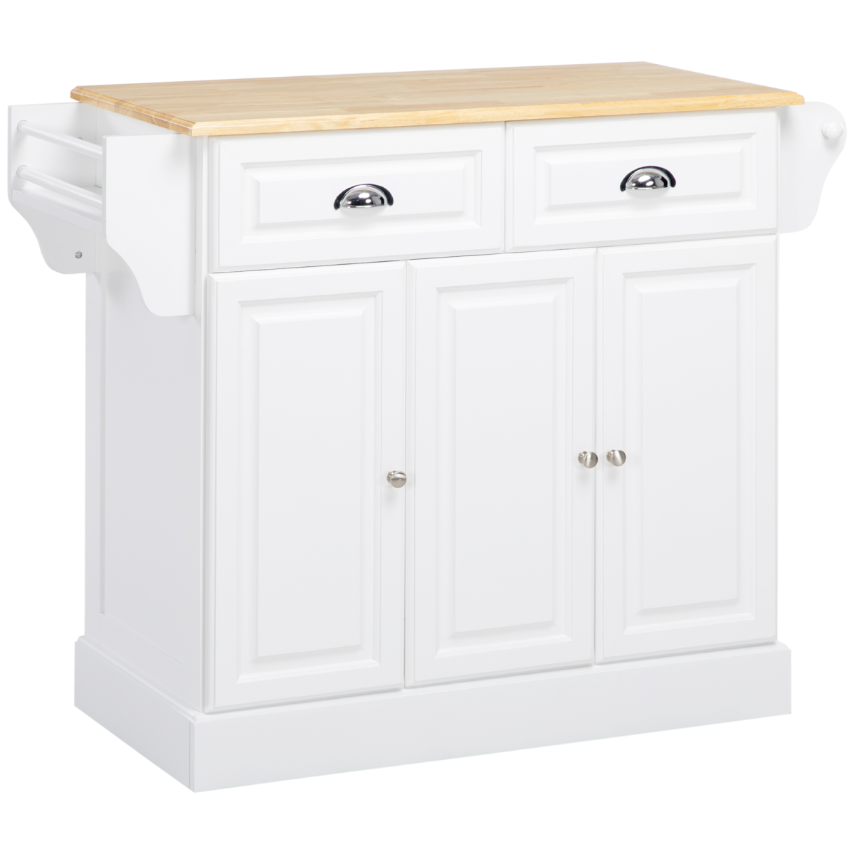 Versatile Rolling Kitchen Island Trolley with Adjustable Shelves & Storage