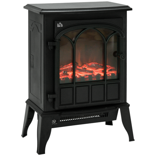 CozyGlow Electric Fireplace with Realistic LED Flames & Dual Heat Settings