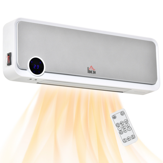 Smart Wall-Mounted Ceramic Heater with Remote & 12-Hour Timer