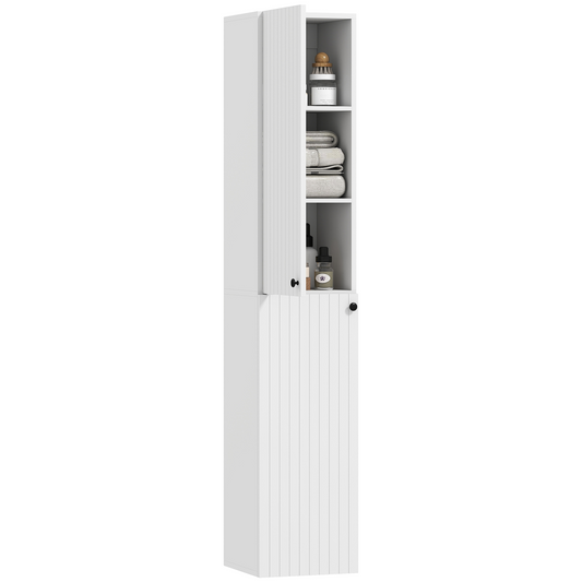 Maximize Space: Wall-Mounted Slim Bathroom Cabinet with 6-Tier Storage