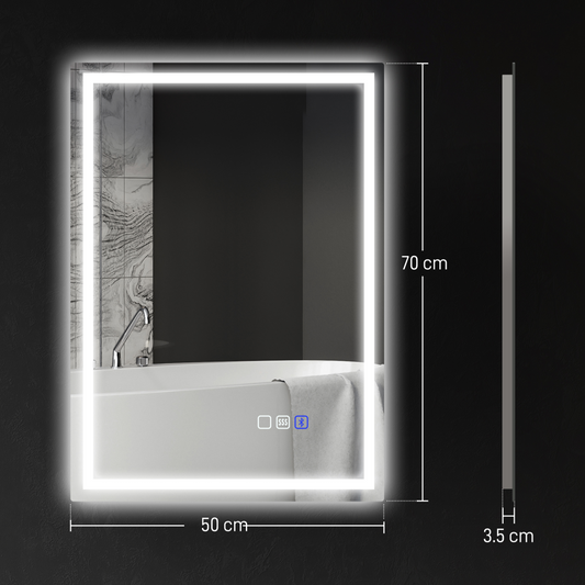 Elegant Smart Bathroom Cabinet Mirror with Bluetooth & Adjustable LED Lights