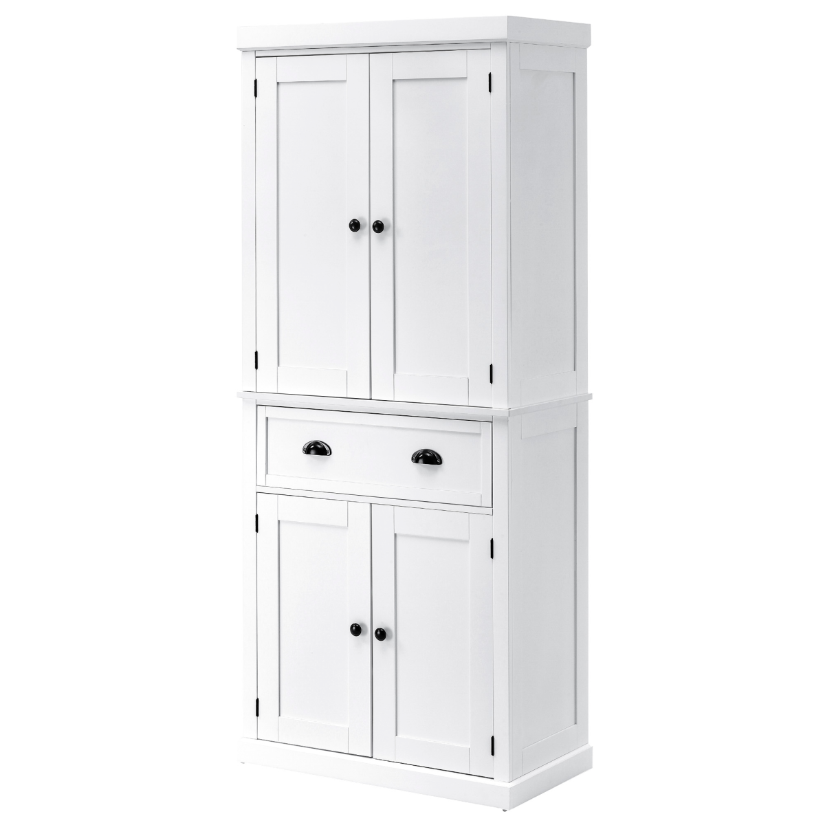 Elegant MDF Freestanding Kitchen Pantry Cabinet - Maximize Storage in Style
