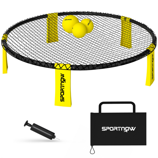 Spike Ball Set: Mini Beach Games with Net, 3 Balls & Pump