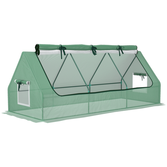 Portable Polytunnel with Mesh Windows 240x90x90cm
