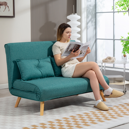 Versatile Green Sofa Bed: Comfort & Style in One Chic Design