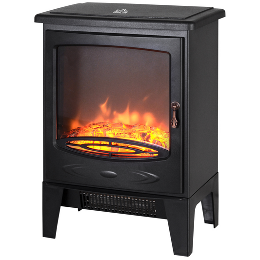 CozyGlow Electric Fireplace: Stylish Freestanding Heater with Faux Flame Effect