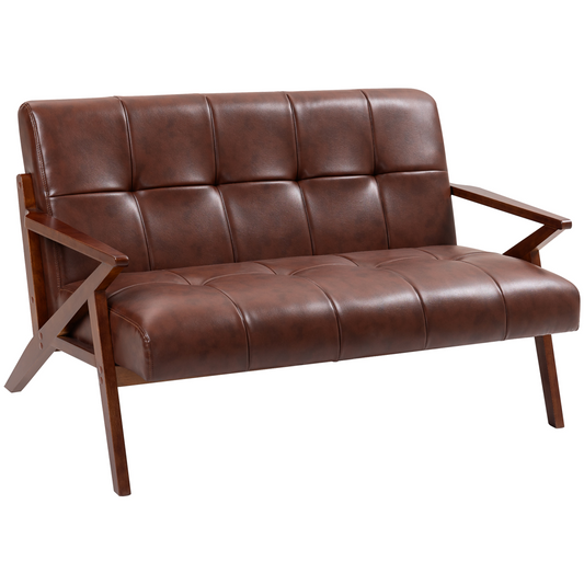 Stylish Compact Vintage 2-Seater Sofa - Resistant Upholstery
