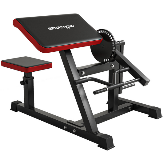 SPORTNOW Adjustable Preacher Curl Bench: Precision Workouts for Home Gym
