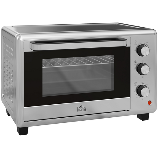 Portable 30L Mini Oven: Adjustable Temp, 60-Min Timer, 1600W Power