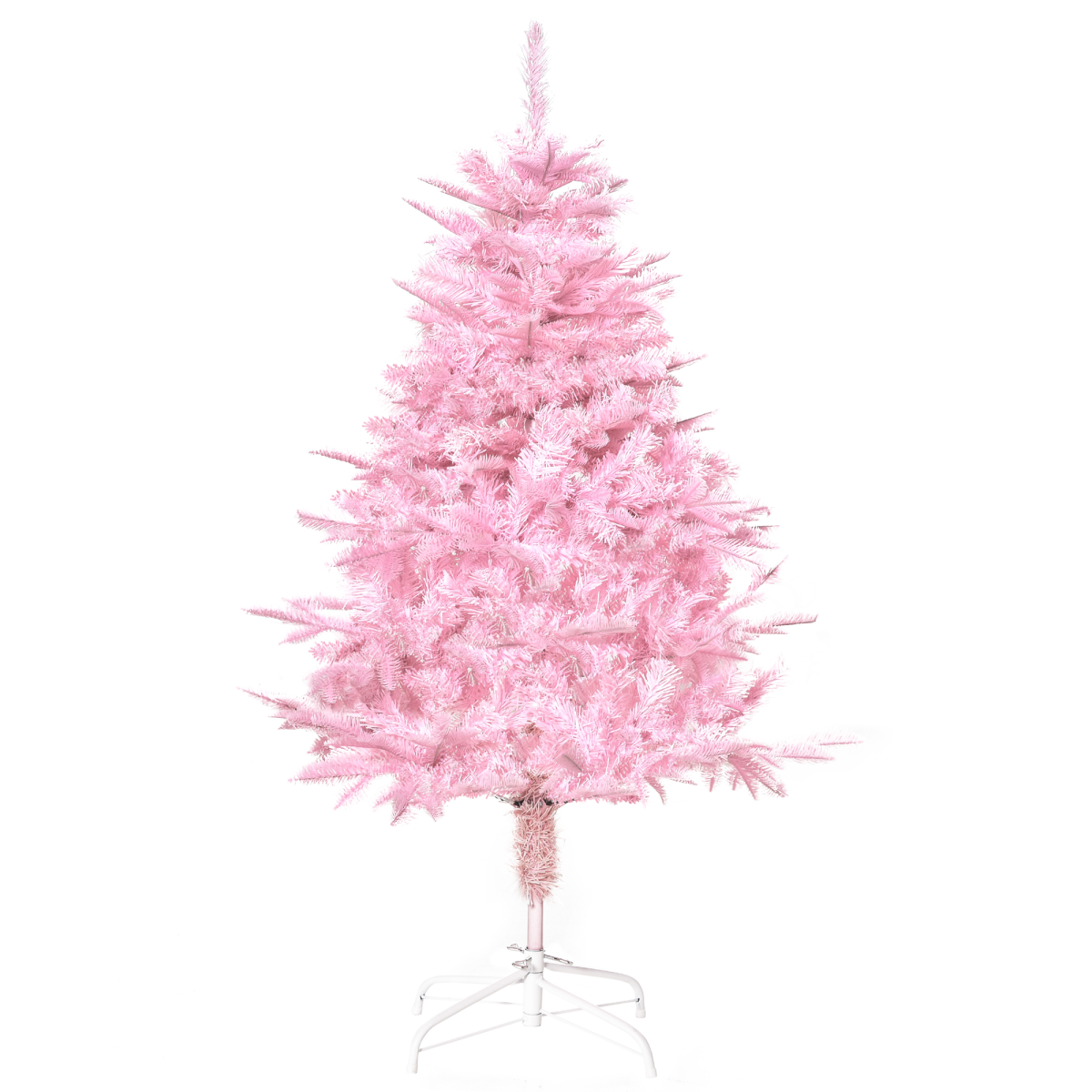 4ft Pink Artificial Christmas Tree - Auto Open, 341-Branch Full Look