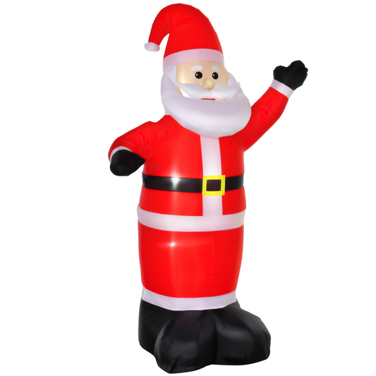 8ft LED Inflatable Santa Claus Yard Decor - Air-Blown Xmas Display