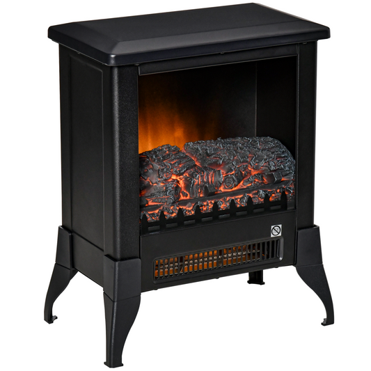 Stylish Electric Fireplace: Adjustable Heat & Overheat Protection!