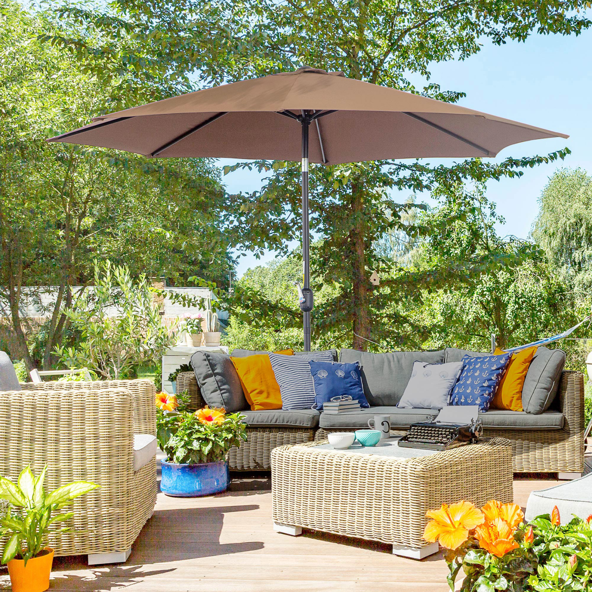 Premium 10' Round Patio Umbrella - Stylish Shade for Outdoor Bliss