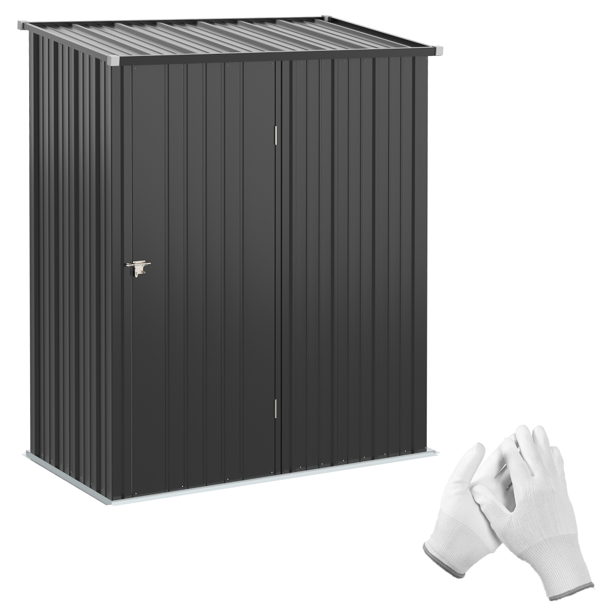 Lockable Steel Garden Shed - Durable Outdoor Storage for Backyard