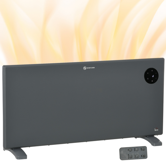 2000W Silent Convector Heater: Stylish, LED Control & Remote