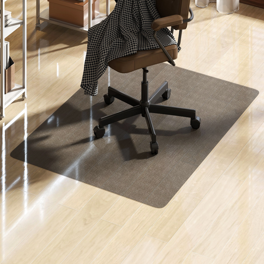 Shield & Glide: Non-Slip Frosted Chair Mat for Hard Floors - Black