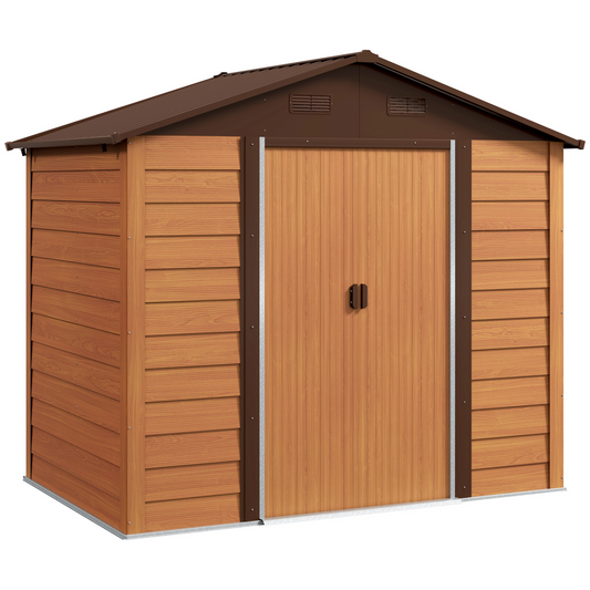 7.7x6.4ft Stylish Garden Shed with Sliding Door - Durable Storage Solution