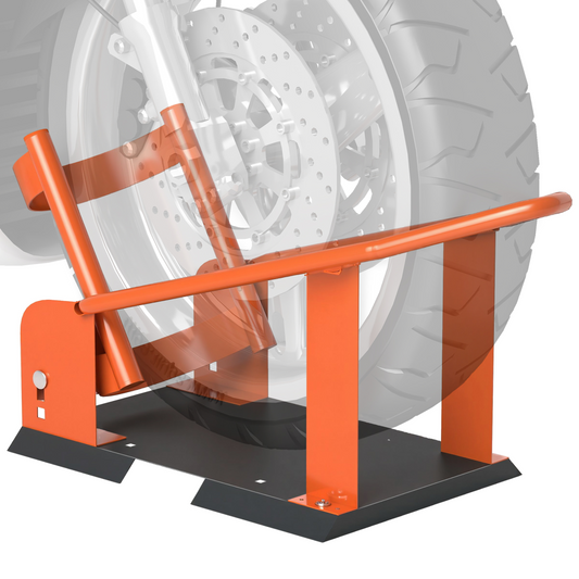 Heavy-Duty Motorcycle Wheel Chock - Secure & Adjustable Bike Holder