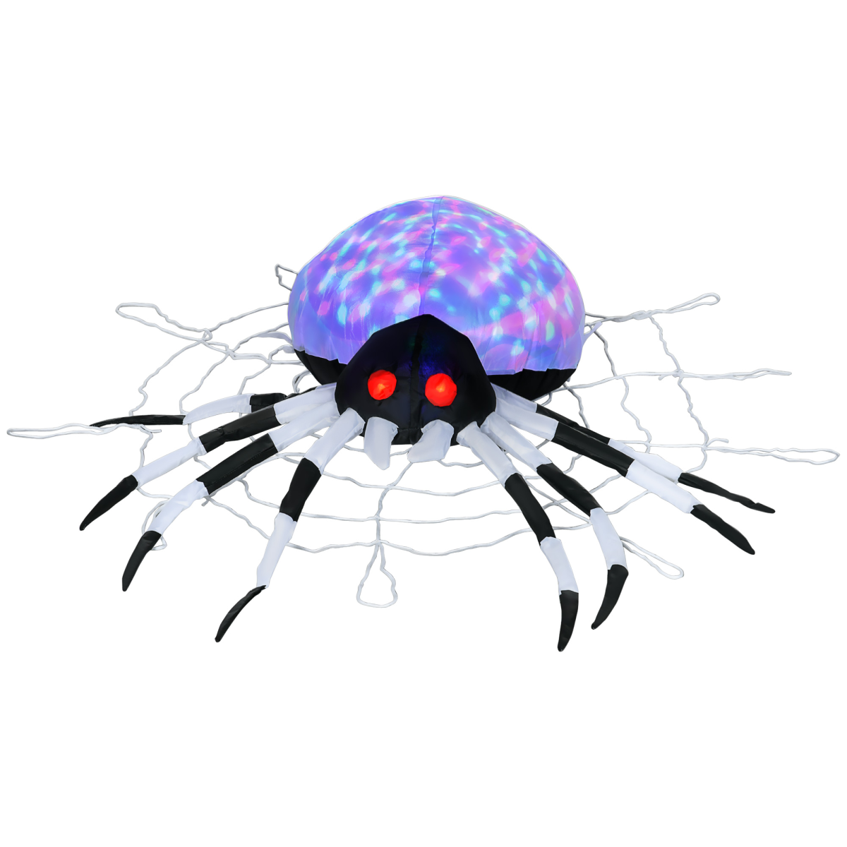 5FT Halloween Inflatable Spider with LED Eyes - Outdoor Garden Display