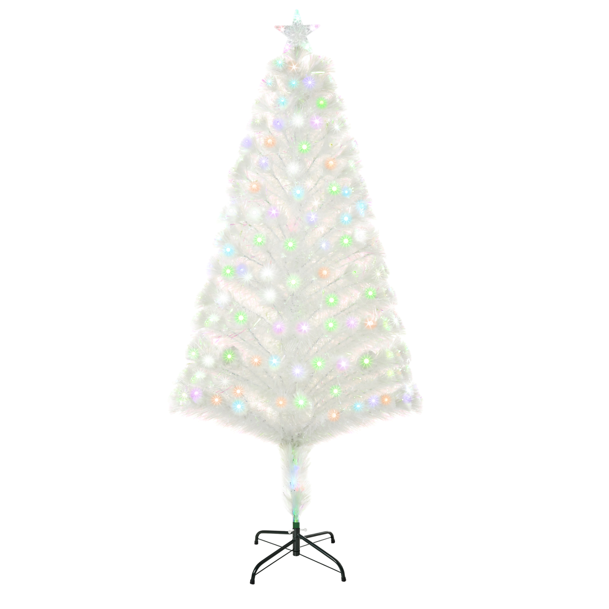 5ft Prelit Fiber Optic Christmas Tree with White LED Lights